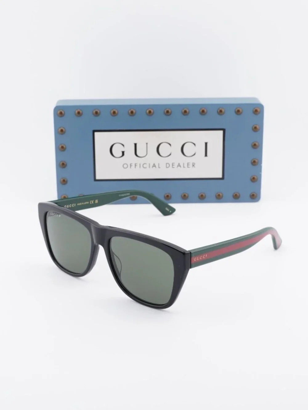 Gucci GG0926S 006 Square Sunglasses - Black / Green